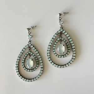 Two Set Blue Stone Earrings Boho Chic